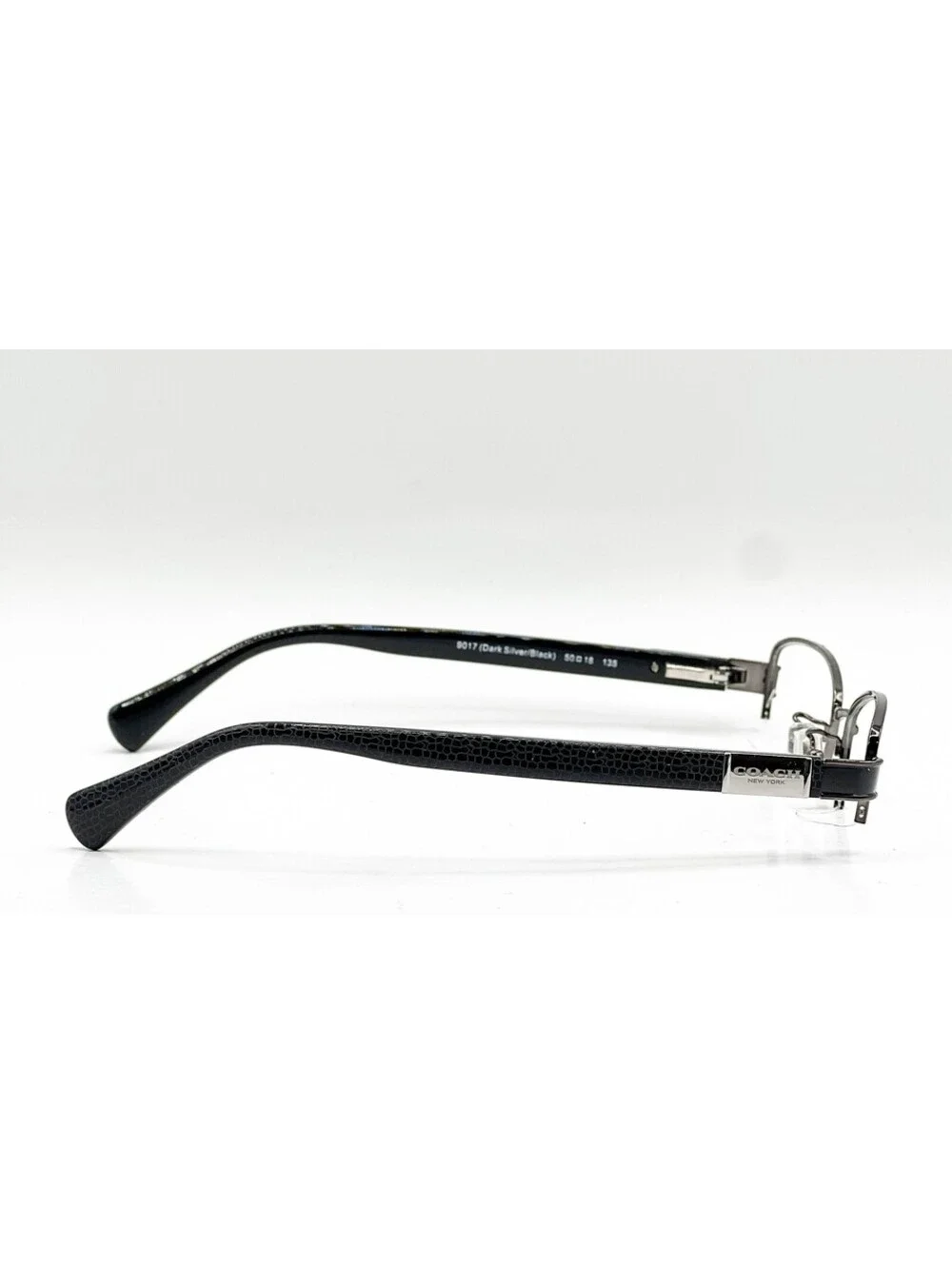 Coach HC 5059 9017 Dark Silver Black Oval Authentic Eyeglass Frames 50-18